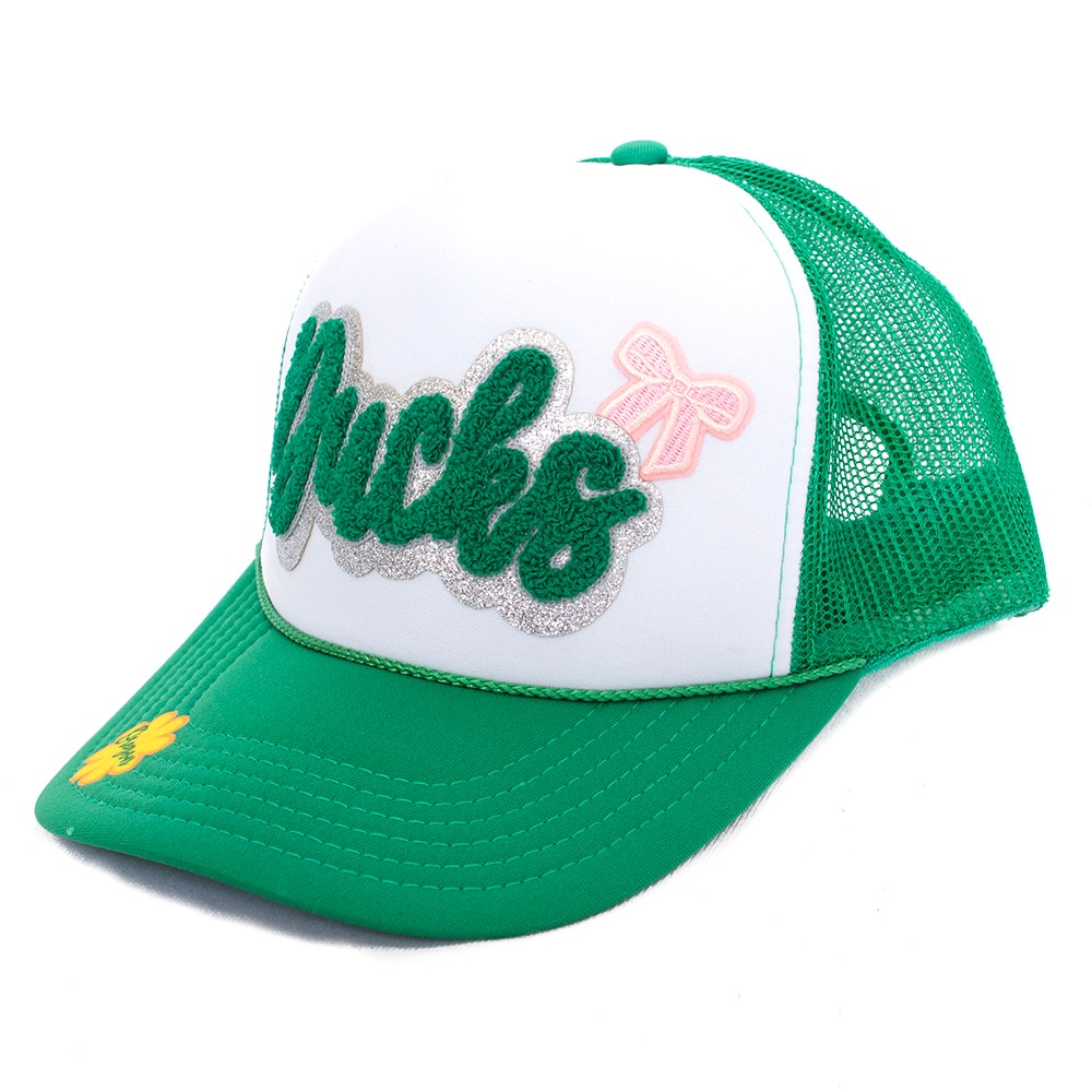 Ducks Spirit, Zoozatz, White, Trucker, Polyester, Accessories, Women, Glitter style, Ribbon, Adjustable, Mesh, Hat, 909480